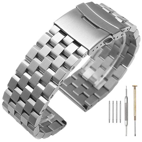 metal watch bands amazon|solid stainless steel watch bands.